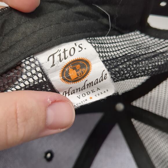 Tito's Handmade Vodka Austin Texas Snapback Trucker Hat Black One Size Mesh Back - Picture 9 of 9